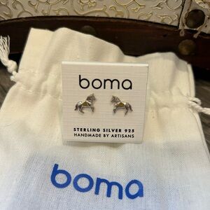 Boma Sterling Silver Horse Earrings